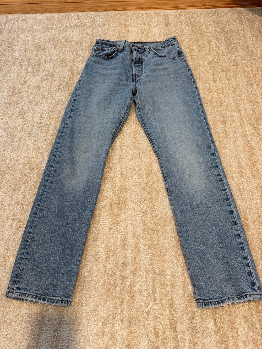 Levi's Women’s 501 Straight Leg Blue Denim Jeans